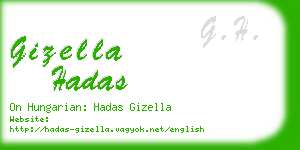 gizella hadas business card